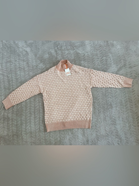 Knox Rose Sweaters - Knox Rose NWT Chunky Honeycomb Knit Mock-Neck Oversized Cozy Minimalist Sweater